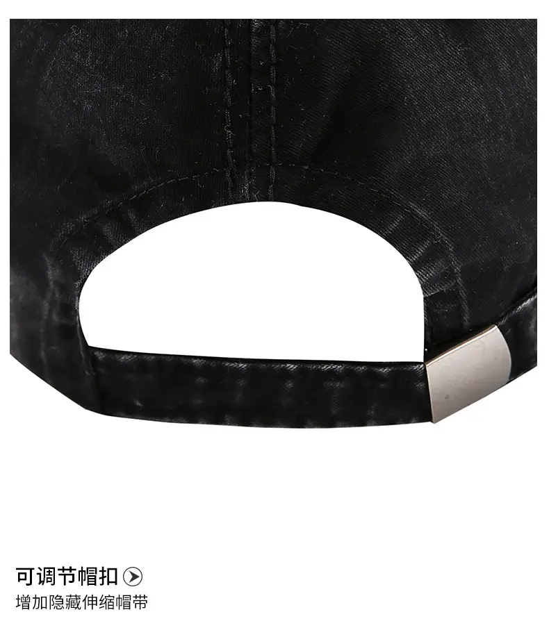 Grey Cotton Baseball Cap for Women Men Casual Sun Protection — feature 14