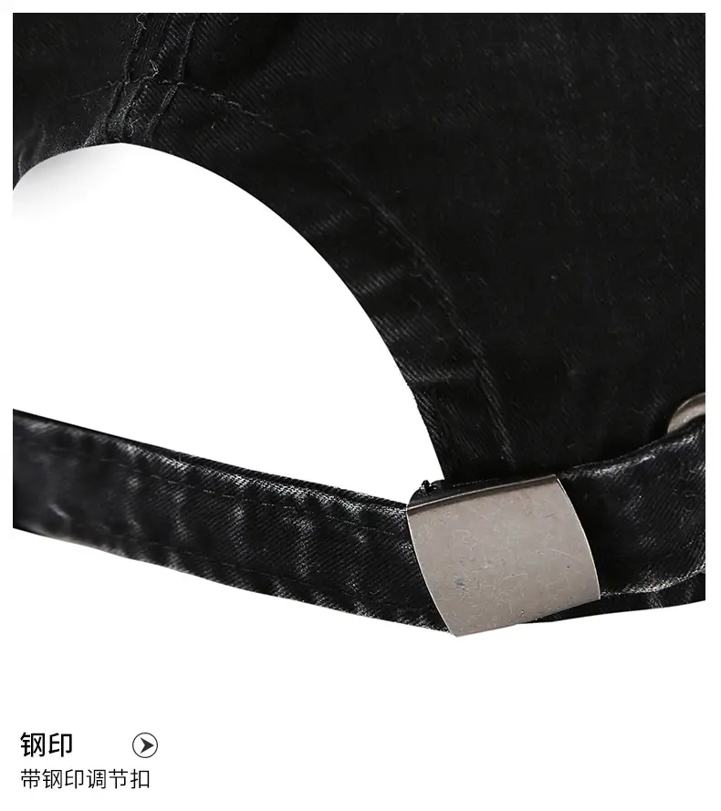 Grey Cotton Baseball Cap for Women Men Casual Sun Protection — feature 15