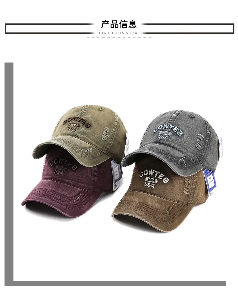 Grey Cotton Baseball Cap for Women Men Casual Sun Protection — feature 16