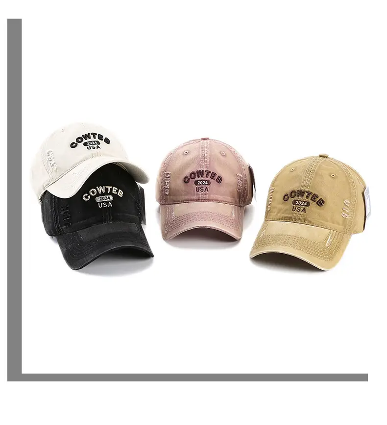Grey Cotton Baseball Cap for Women Men Casual Sun Protection — feature 17