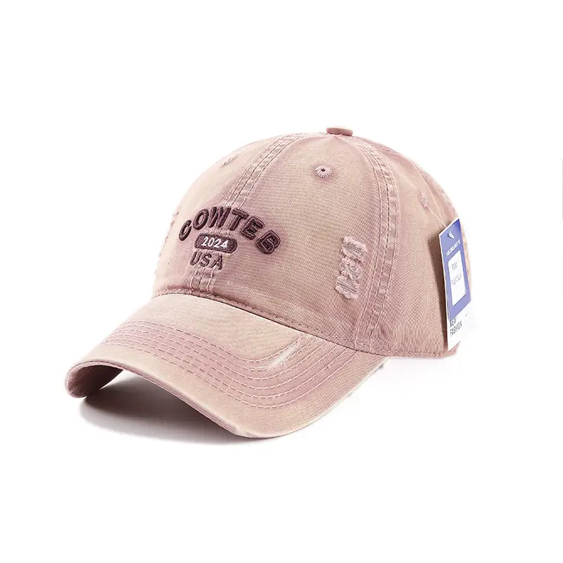 Grey Cotton Baseball Cap for Women Men Casual Sun Protection - Image 3