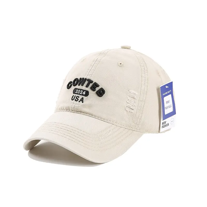 Grey Cotton Baseball Cap for Women Men Casual Sun Protection - Image 5