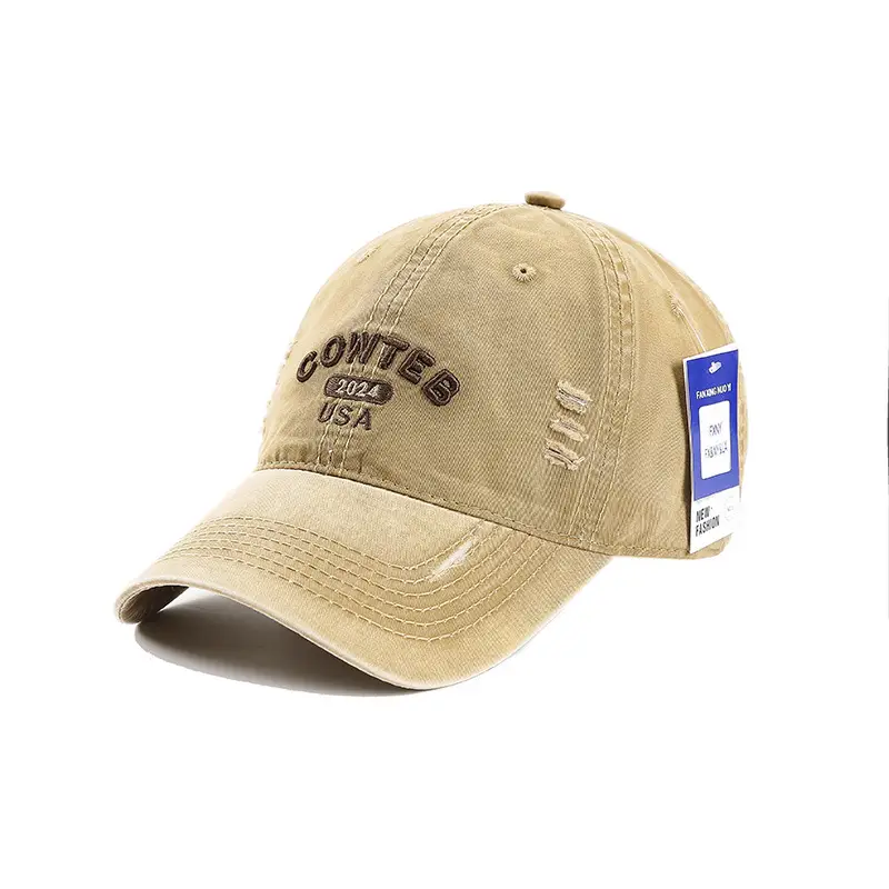 Grey Cotton Baseball Cap for Women Men Casual Sun Protection - Image 6