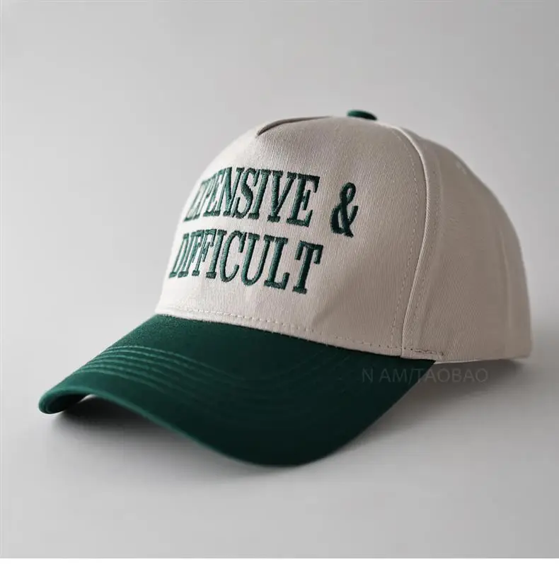 Men Baseball Cap with "DANGEROUS & DIFFICULT" Embroidery — feature 6