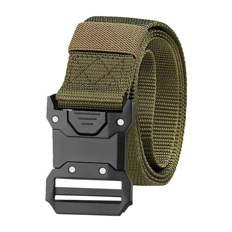 Men's Stretch Automatic Belt Gray Nylon Outdoor Casual