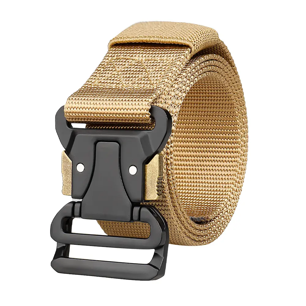 Men's Stretch Automatic Belt Gray Nylon Outdoor Casual