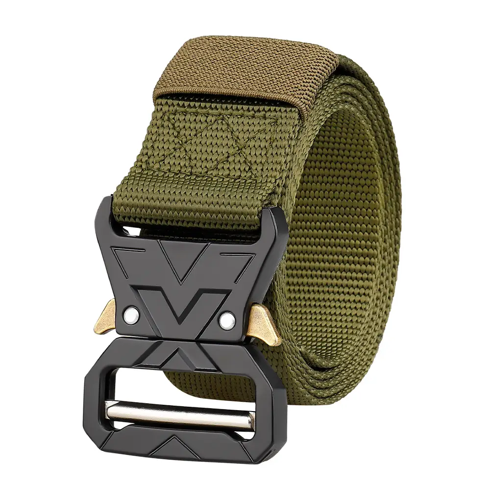 Men's Stretch Automatic Belt Gray Nylon Outdoor Casual