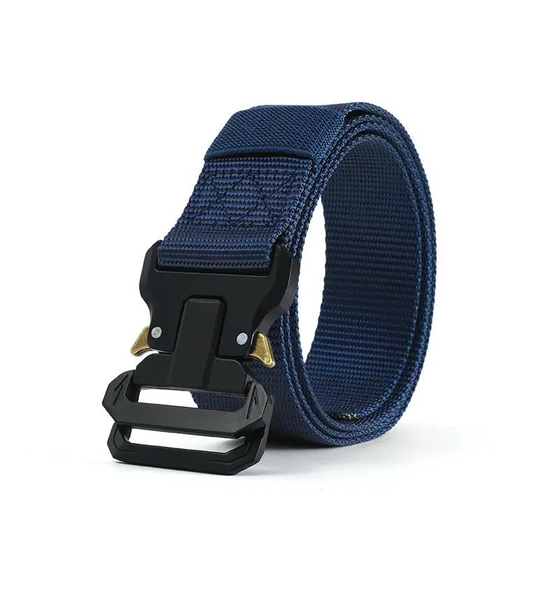 Men's Stretch Automatic Belt Gray Nylon Outdoor Casual