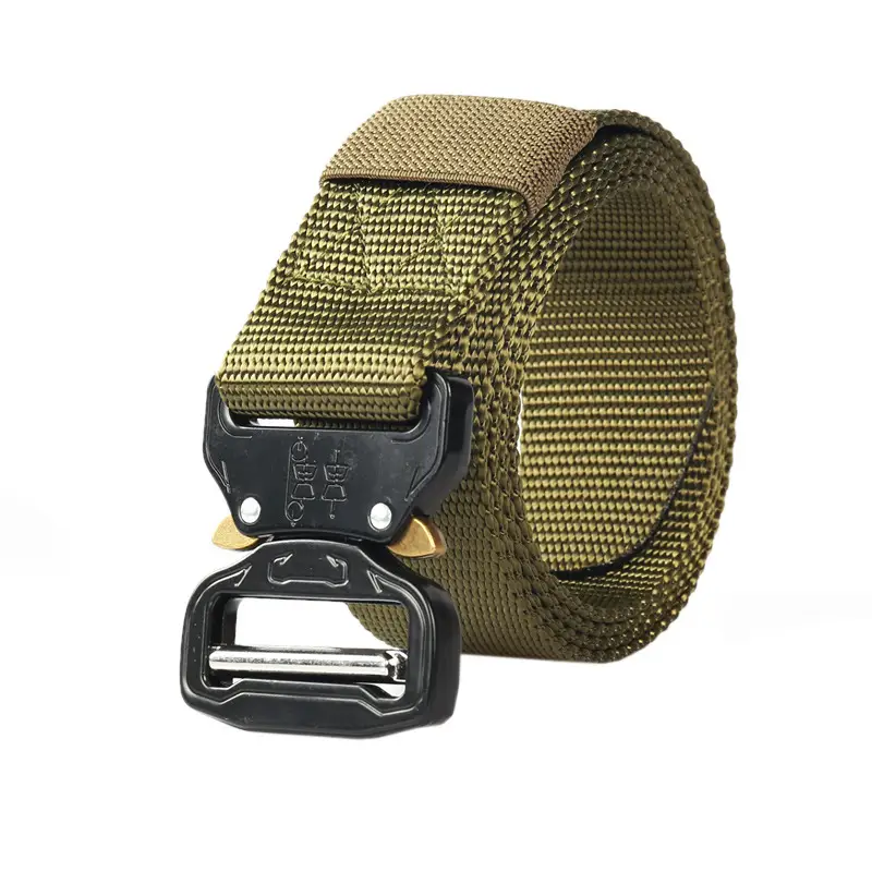 Men's Stretch Automatic Belt Gray Nylon Outdoor Casual