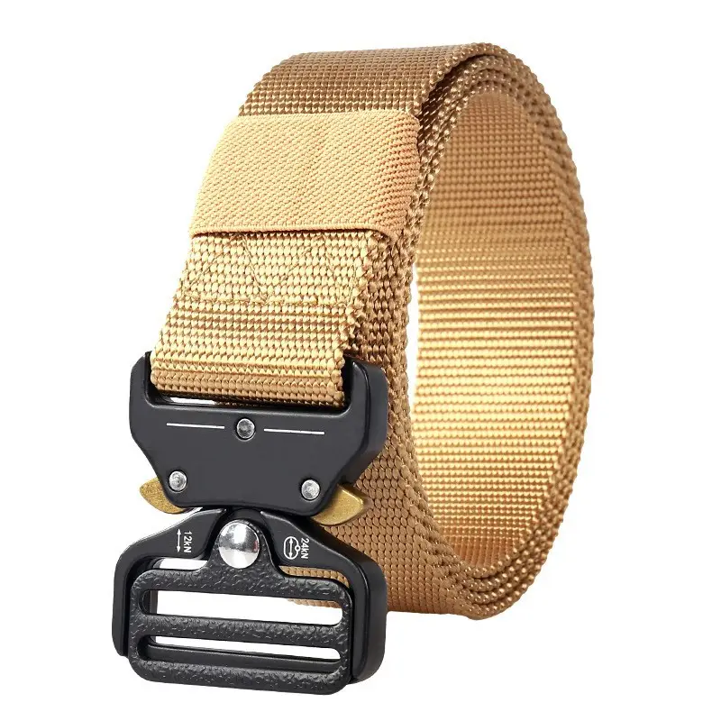 Men's Stretch Automatic Belt Gray Nylon Outdoor Casual