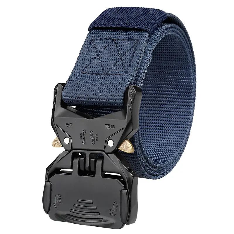 Men's Stretch Automatic Belt Gray Nylon Outdoor Casual