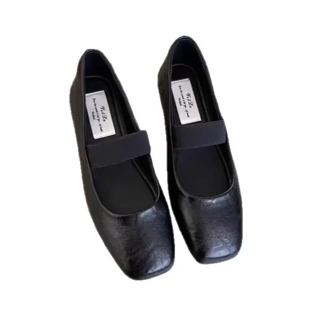 Red Leather Mary Jane Flats for Women 2025 Autumn - Image 7
