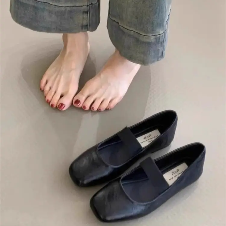 Red Leather Mary Jane Flats for Women 2025 Autumn — feature 7