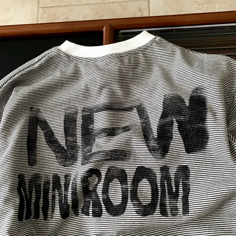 Girls Grey Long Sleeve T-Shirt with White Stripes Bottom - Image 5