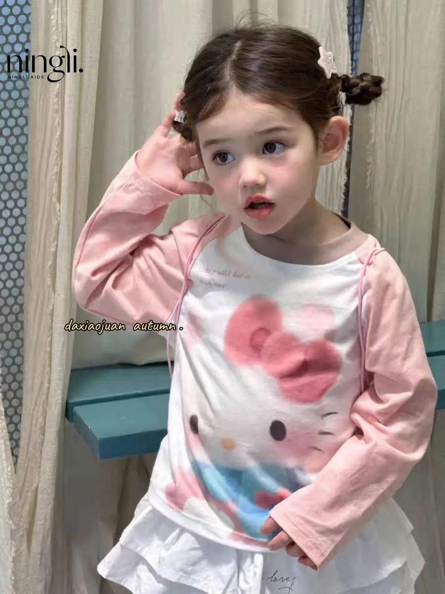 Ningli Kids T-Shirt Contrasting Raglan Sleeves 2025 - Image 3