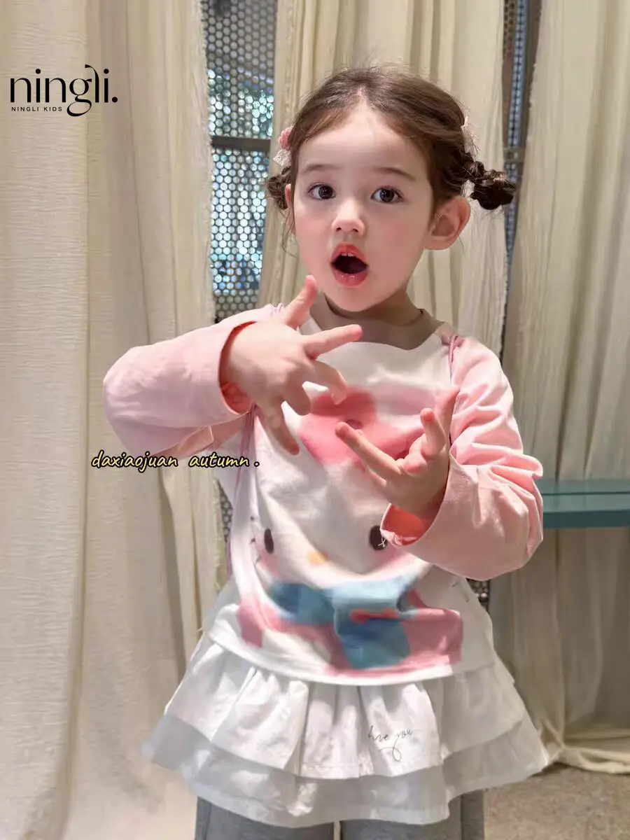 Ningli Kids T-Shirt Contrasting Raglan Sleeves 2025 - Image 5
