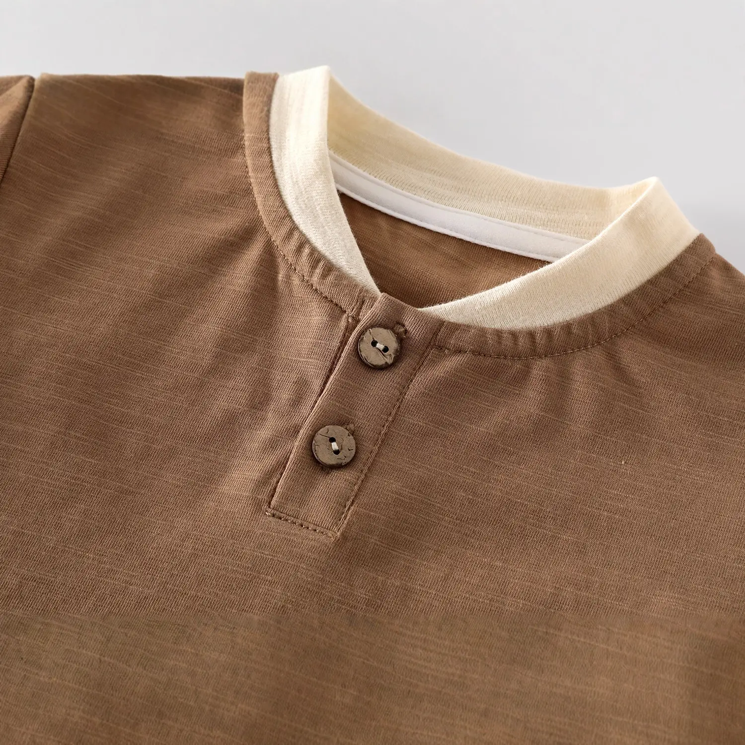 Children's Blue Patchwork V-Neck T-Shirt for Boys 2025