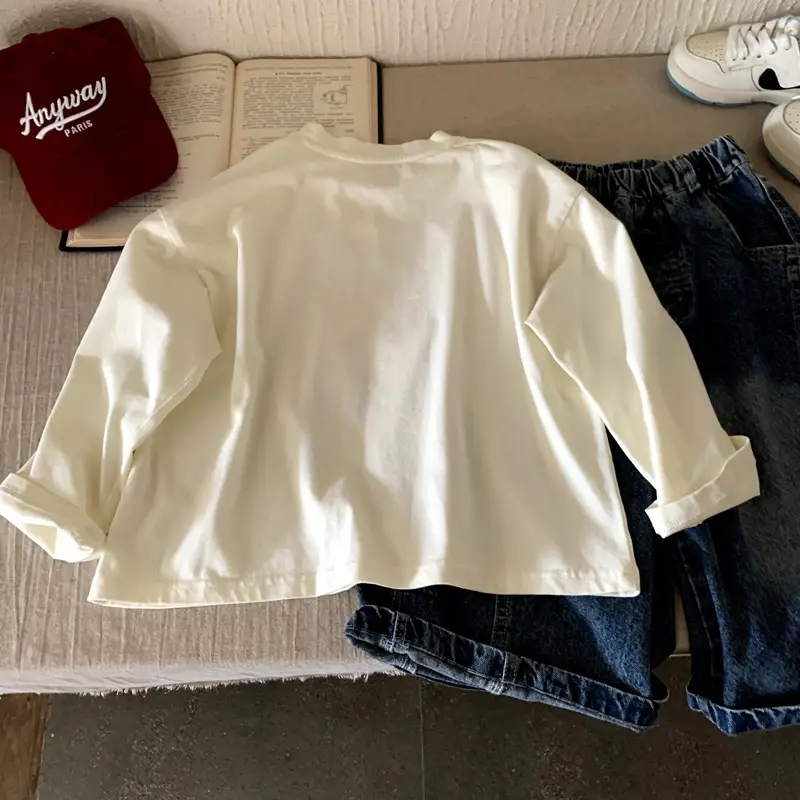 Boys Long Sleeve T-Shirt Brown Kids Autumn Top - Image 5