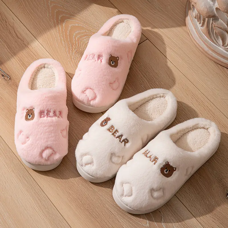Men's Grey Soft Cotton Slippers Winter 2025
