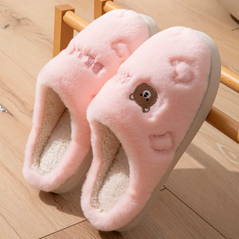 Men's Grey Soft Cotton Slippers Winter 2025