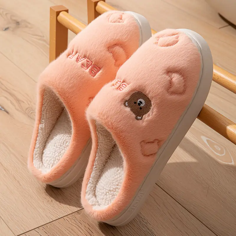 Men's Grey Soft Cotton Slippers Winter 2025
