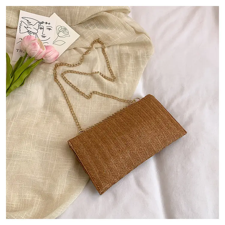 2026 Straw Bag with Gold Chain for Women — feature 16