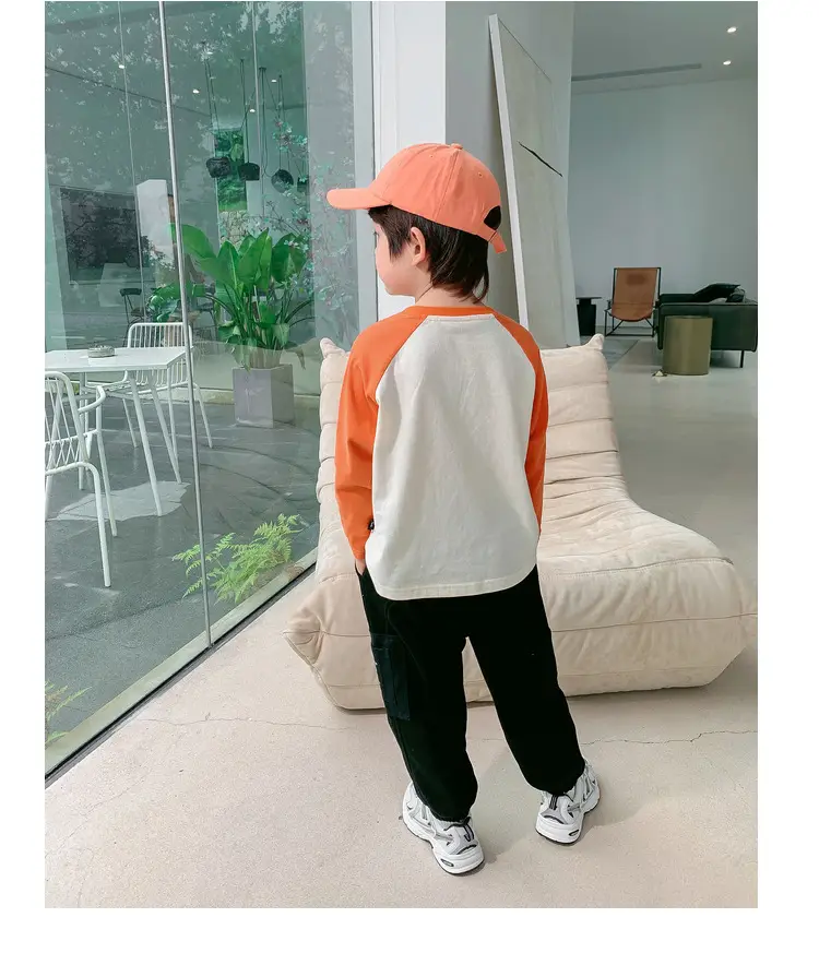 Dudu Boys Long Sleeve T-Shirt Green White Spring — feature 30