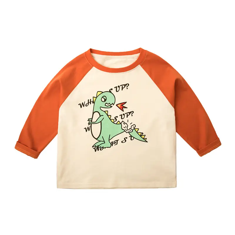 Dudu Boys Long Sleeve T-Shirt Green White Spring - Image 2