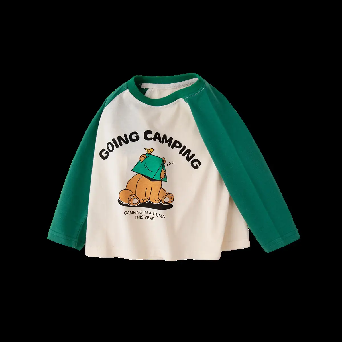Dudu Boys Long Sleeve T-Shirt Green White Spring - Image 4