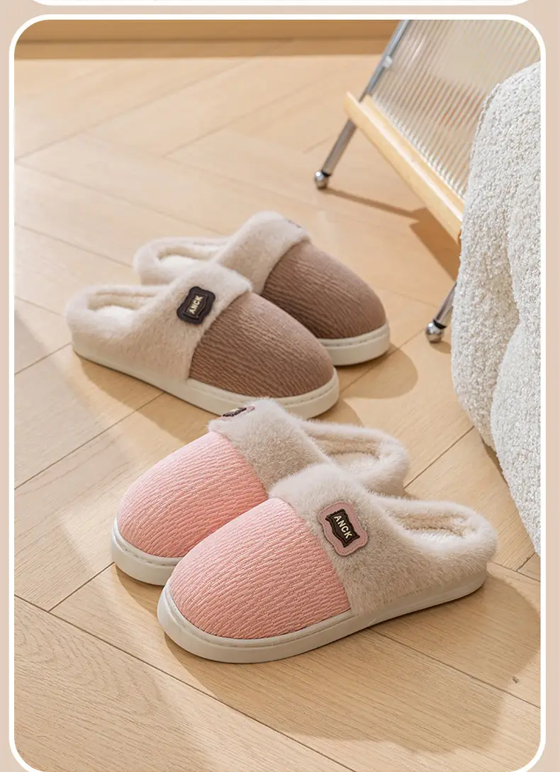 Pink Winter Slippers Women Thick Cotton Warm — feature 16