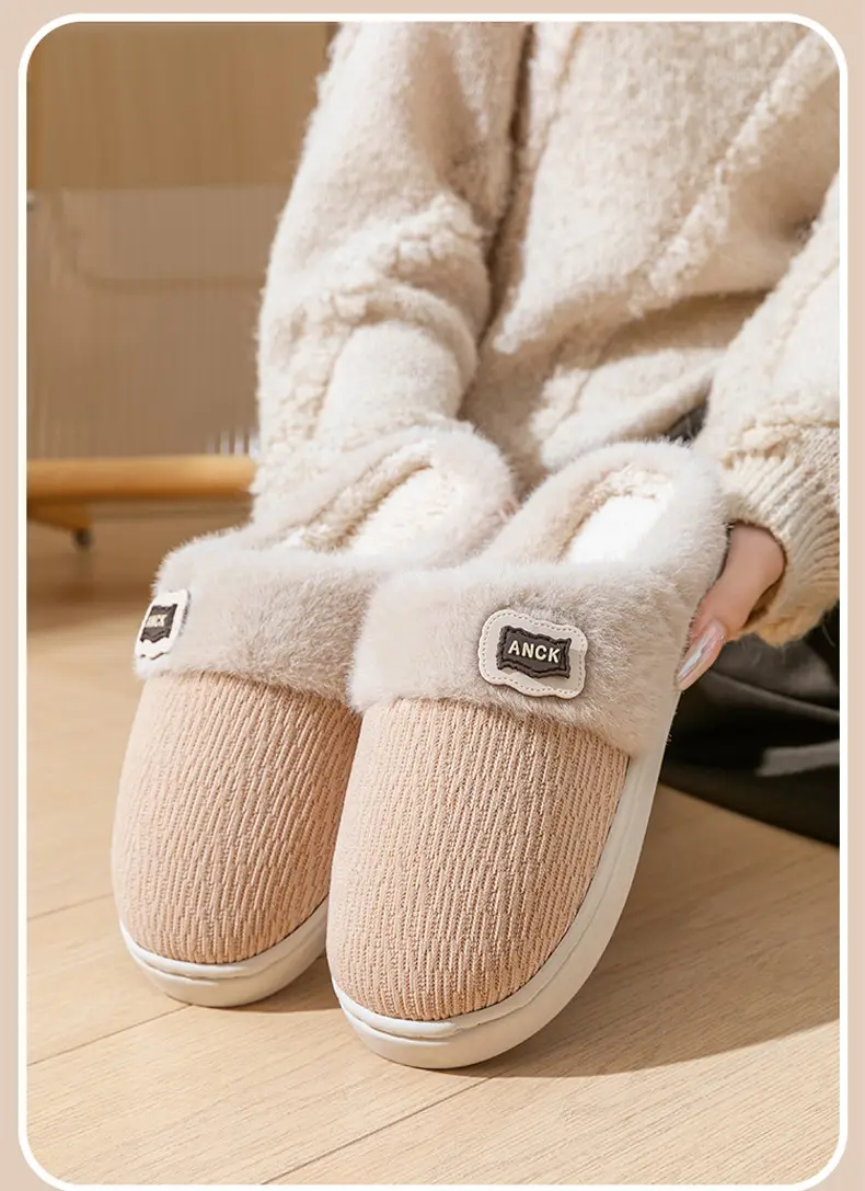 Pink Winter Slippers Women Thick Cotton Warm — feature 21