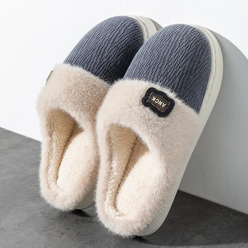 Pink Winter Slippers Women Thick Cotton Warm - Image 5