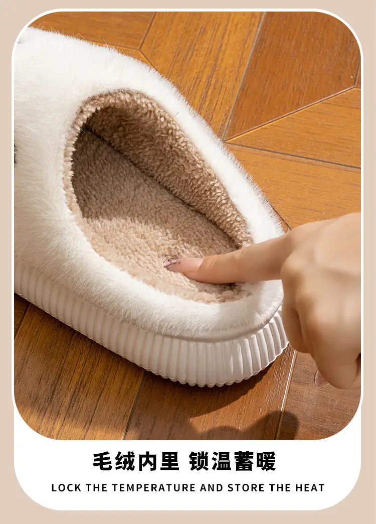Winter Cotton Slippers Purple Bear Design — feature 13
