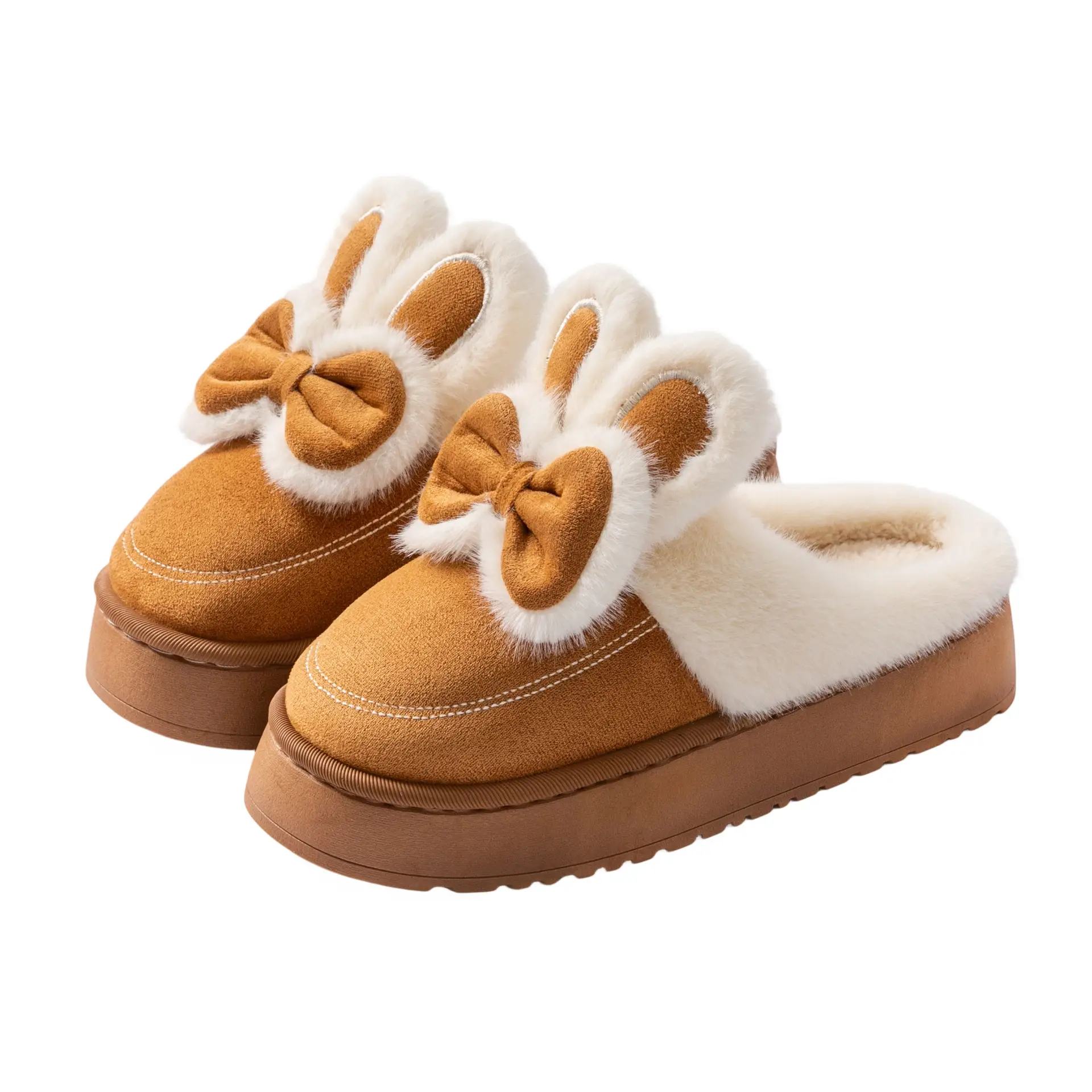Cute Rabbit Bow Warm Women Slippers 2025 - Image 8