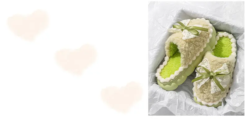 Cute Pink & Green Baby Slippers with Bow — feature 20