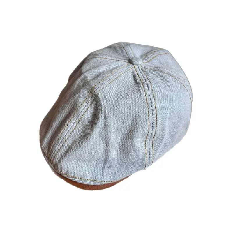 Women Korean Style Wash Denim Cap Forward Large Circumference - Image 8