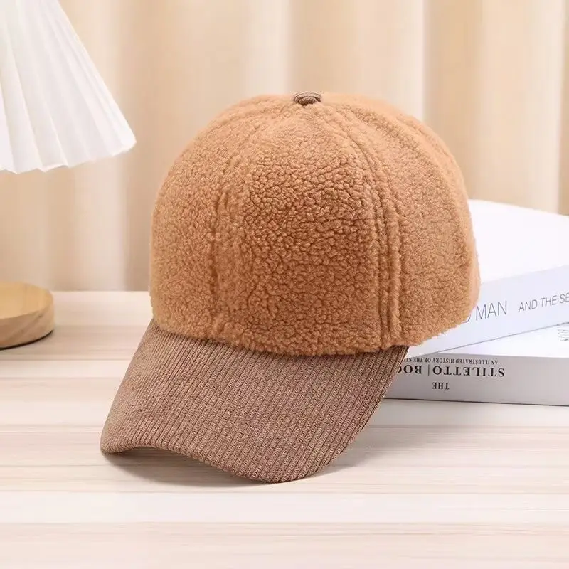 Women Cotton Duckbill Cap White Black Travel Sun Protection