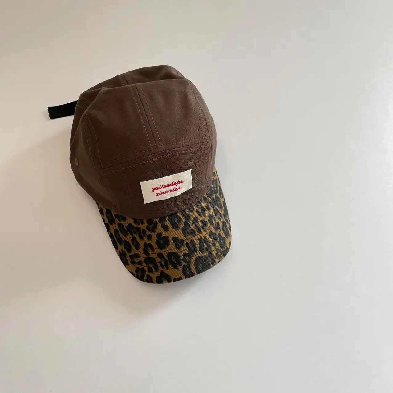 Kids Leopard Print Baseball Cap White - Image 3