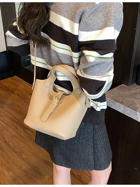 Brown Crossbody Shoulder Bag Large Capacity Leather - Image 8