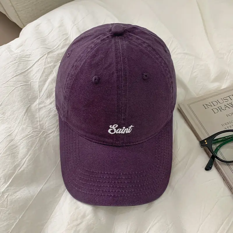 Women Cotton Letter Embroidery Baseball Cap Autumn Pink — feature 13