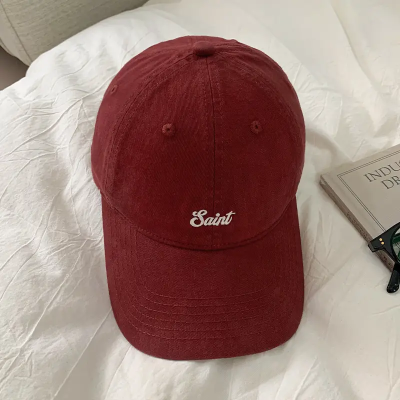Women Cotton Letter Embroidery Baseball Cap Autumn Pink — feature 14