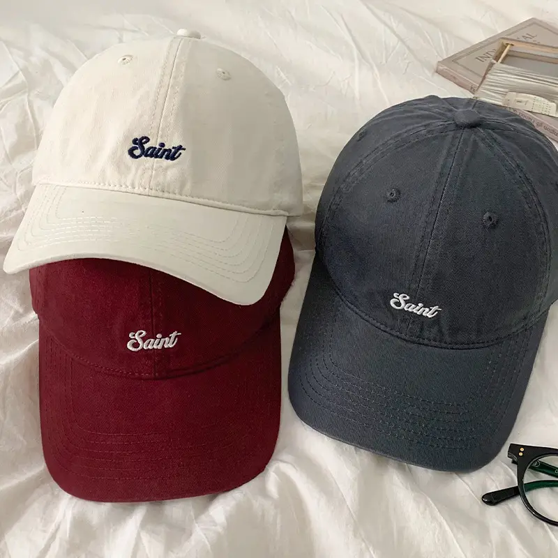 Women Cotton Letter Embroidery Baseball Cap Autumn Pink — feature 2