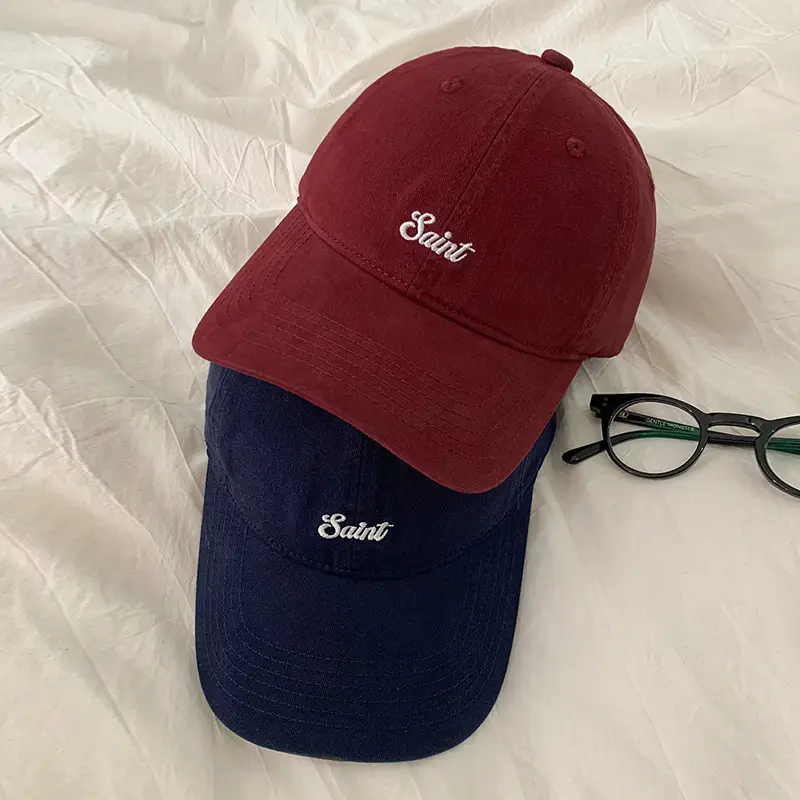 Women Cotton Letter Embroidery Baseball Cap Autumn Pink — feature 3