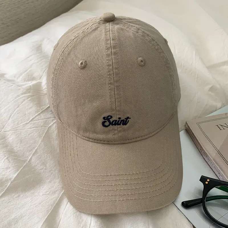 Women Cotton Letter Embroidery Baseball Cap Autumn Pink — feature 4