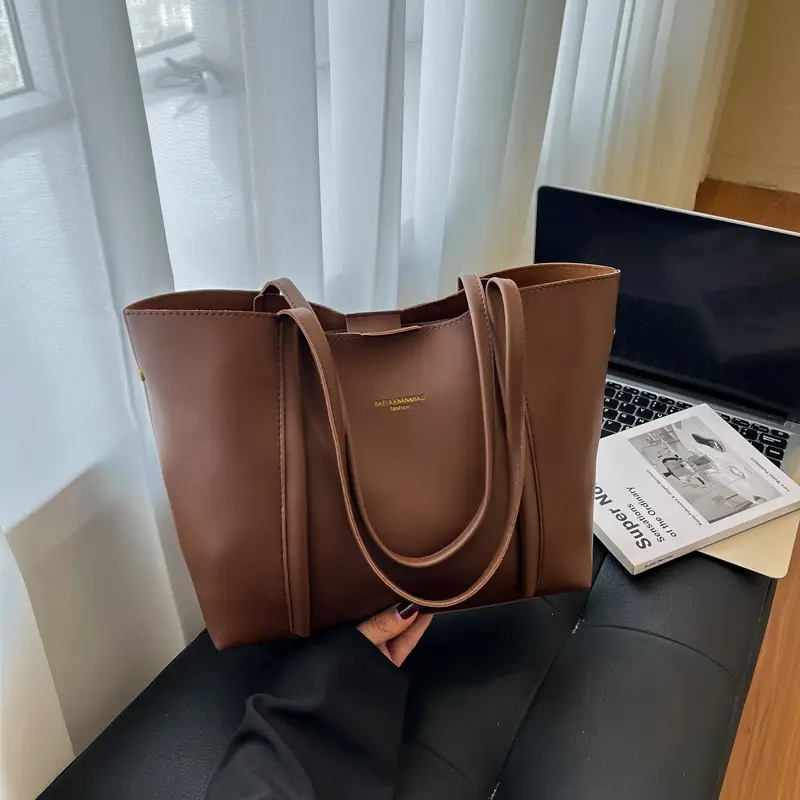 Black Leather Retro Shoulder Bag for Women 2025 - Image 2