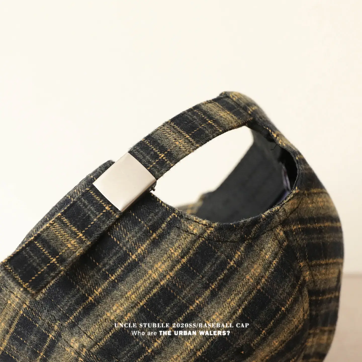 Women Wool Plaid Baseball Cap Winter Warm Retro Bow - Image 9