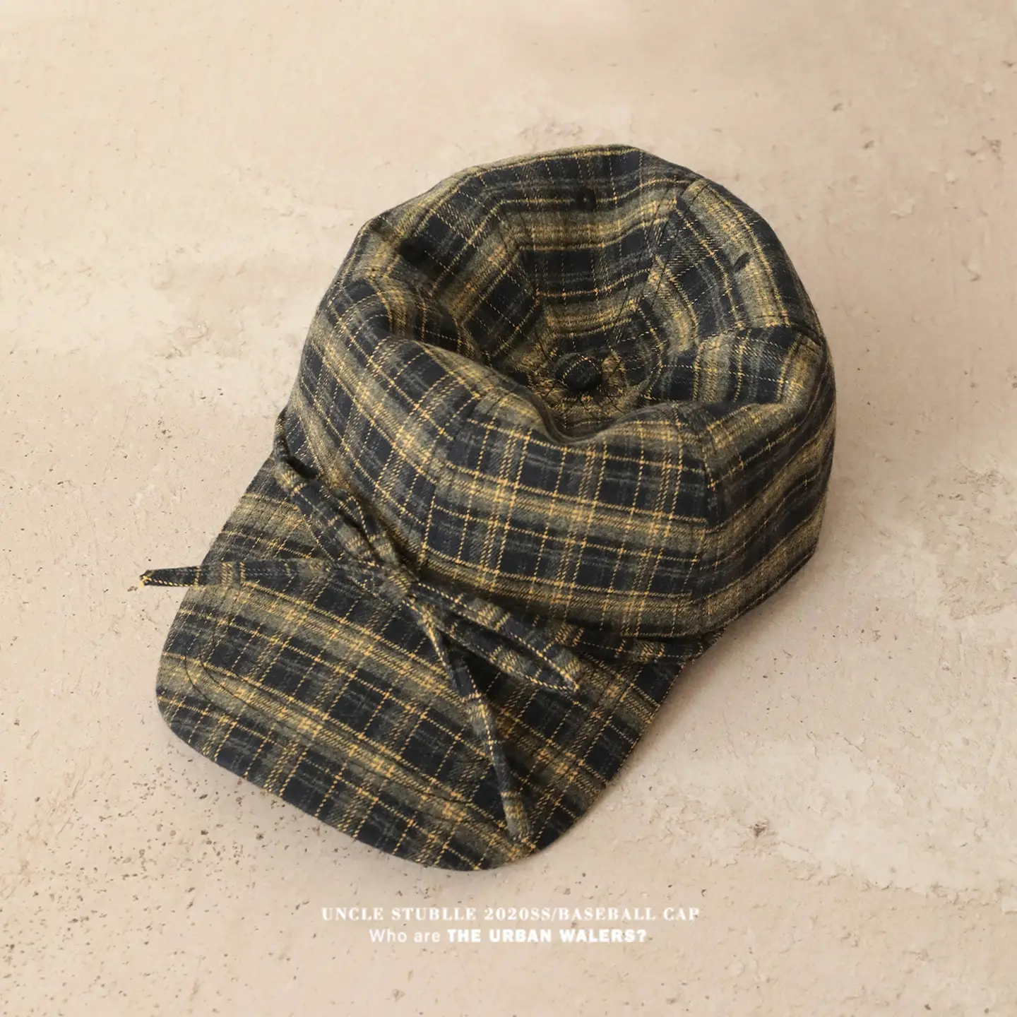 Women Wool Plaid Baseball Cap Winter Warm Retro Bow — feature 11