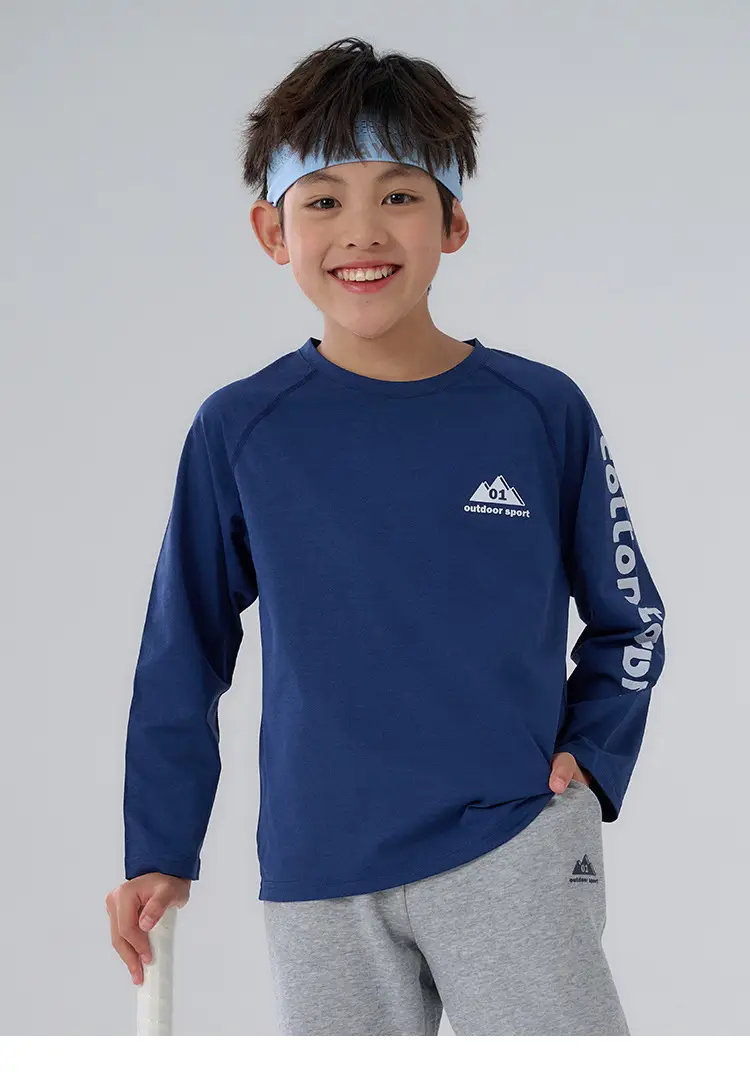 Kids Cotton Long Sleeve T-Shirt Set of 3 — feature 18