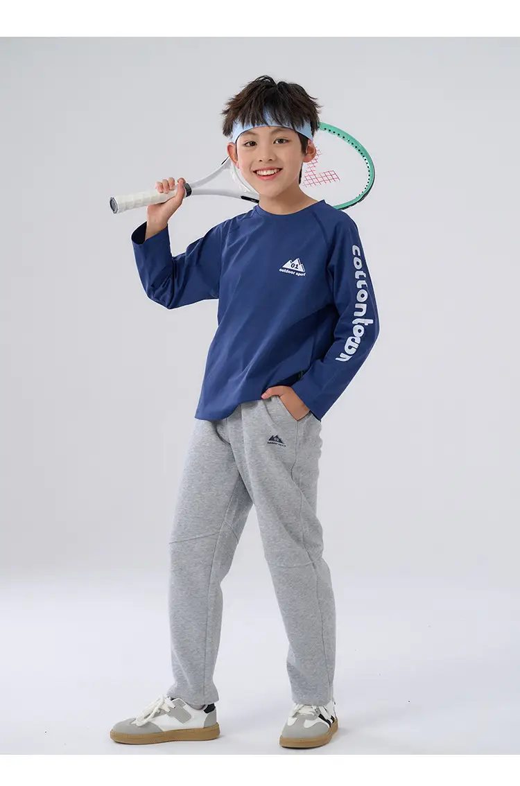 Kids Cotton Long Sleeve T-Shirt Set of 3 — feature 19