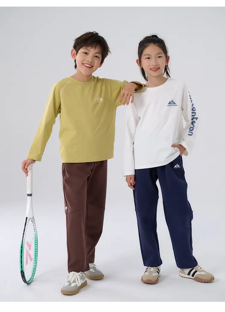 Kids Cotton Long Sleeve T-Shirt Set of 3 — feature 22